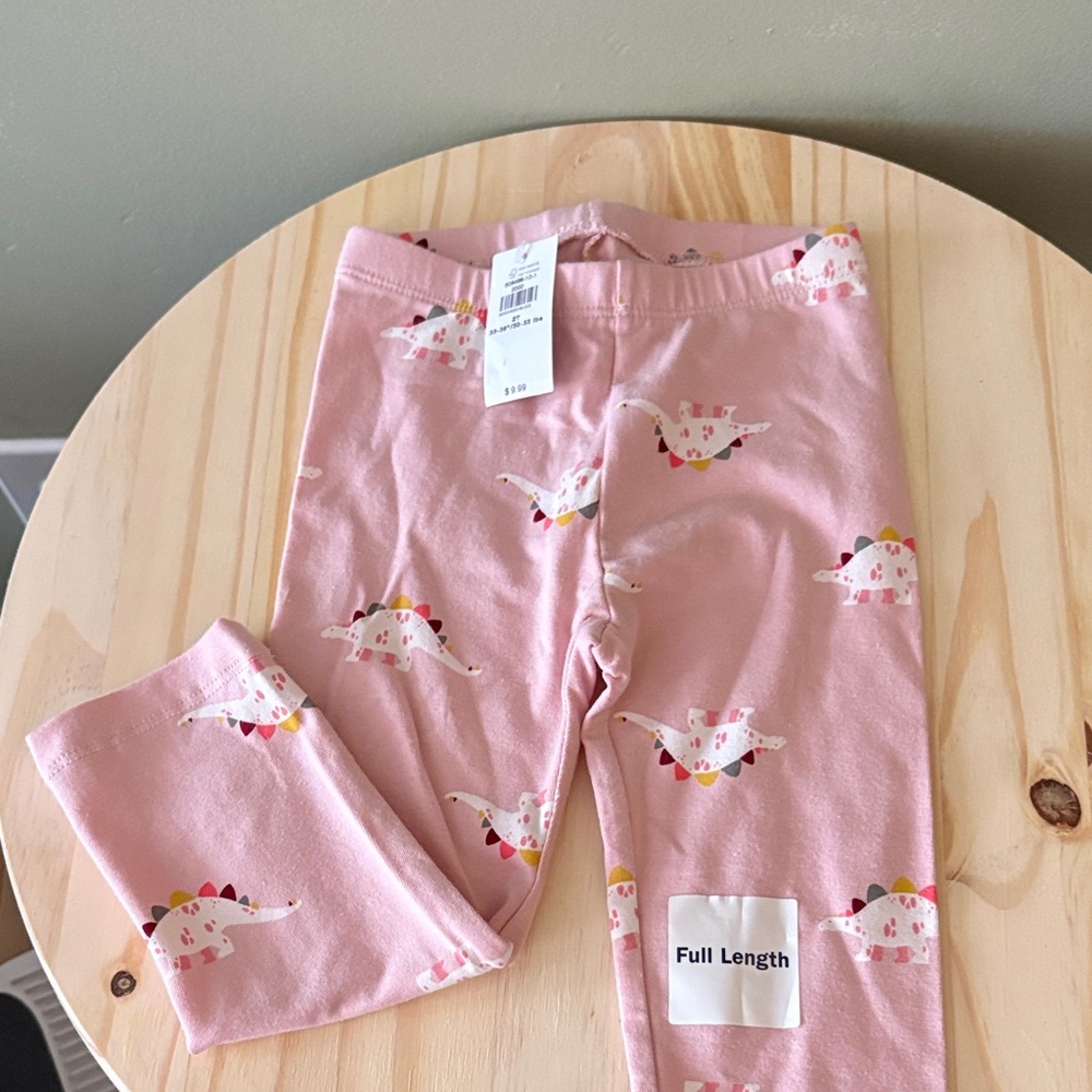 Old Navy Pink Dinosaur Print Leggings